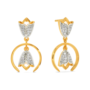 Tune To Tulips Diamond Earrings