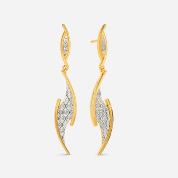 Knit Neat Edge Diamond Earrings