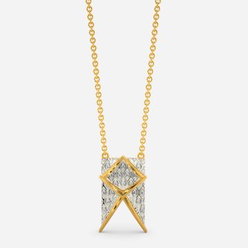Knit Sparkle Diamond Necklaces