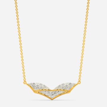 Knit Stich Diamond Necklaces