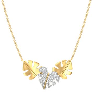 Frond 2 Flaunt Diamond Necklaces
