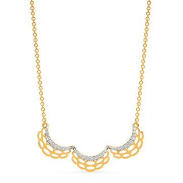 Knitted Drama Diamond Necklaces