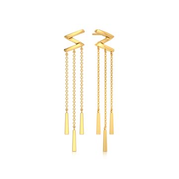 Exaggerated Drama Gold Earrings