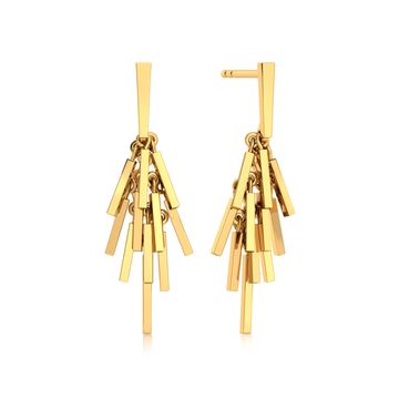 Fringe Bouquet Gold Earrings