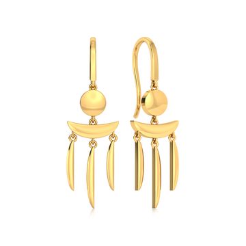 Arc Attack  Gold Earrings