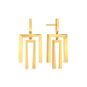 Out of the box Gold Earrings