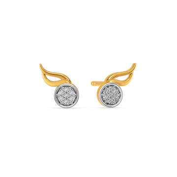 Pavé Swirl Studs Diamond Earrings