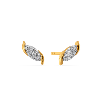 Luxe Spiral Studs Diamond Earrings