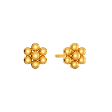 Flora Pop Studs Gold Earrings