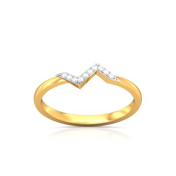 Chevron Bolts Diamond Rings