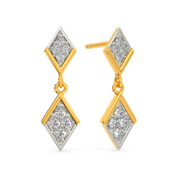 Vibe In Tweed Diamond Earrings