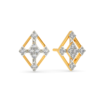In A Tweed Mood Diamond Earrings