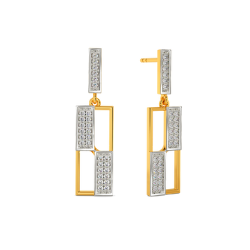 Tweed Weave Diamond Earrings