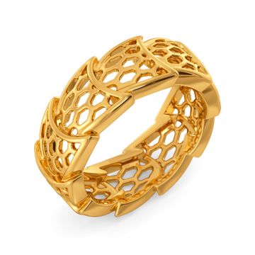 Frills of Charm Gold Rings