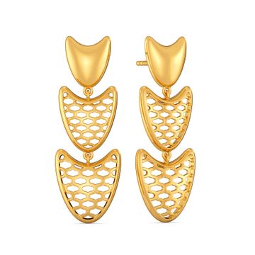 Flounce Fashion Gold Earrings