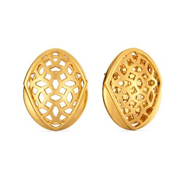 Frill Fance Gold Earrings
