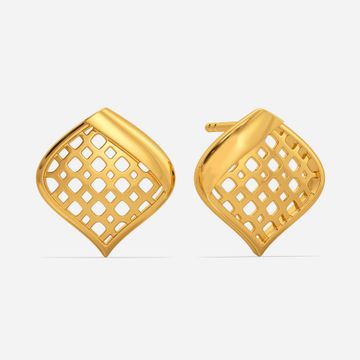 Dramatic Flows Gold Earrings