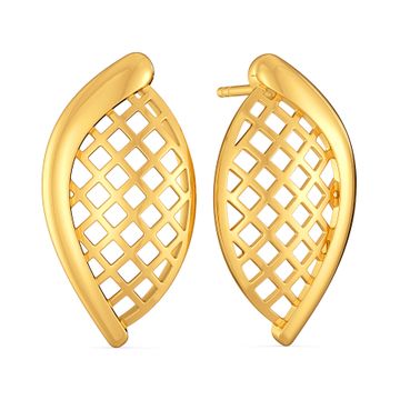 Flounce O Charm Gold Earrings