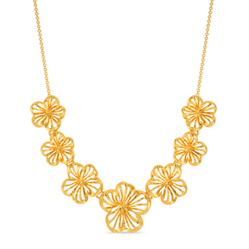 Wild Flower Mesh Gold Necklaces