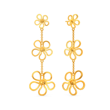 Plumeria Dreams Gold Earrings