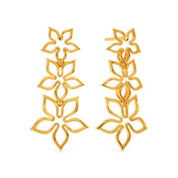 High On Tropics Gold Earrings