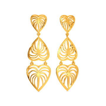 Tropical Saga Gold Earrings