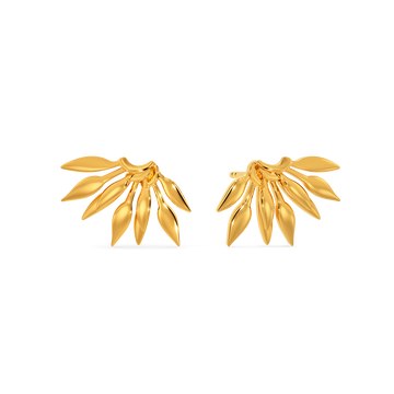Under The Leaves Spell Gold Earrings
