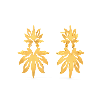 Floral Saga Gold Earrings