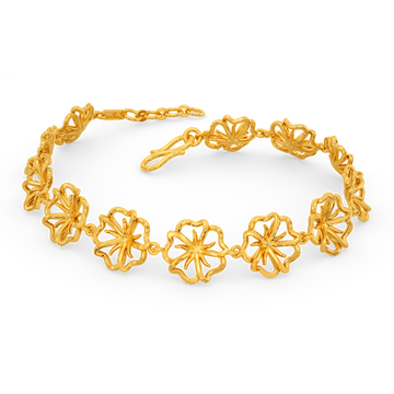 A Floral Tale Gold Bracelets