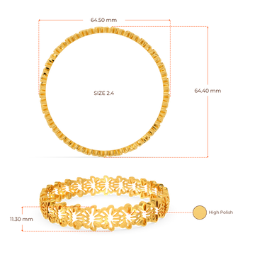 Tropical Paradise Gold Bangles