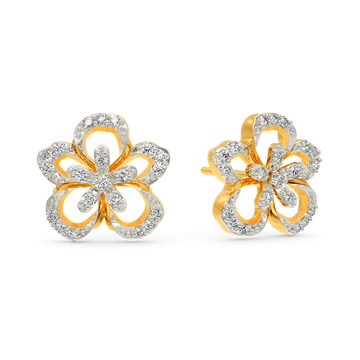 Sing The Floral Song Diamond Earrings