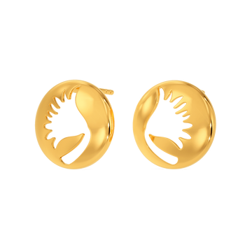 Tune Of The Daisy Gold Earrings