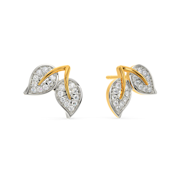 Leaf Love Diamond Earrings