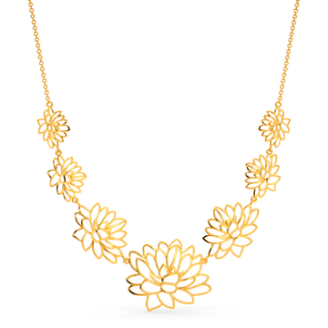 Just Like The Lotus Gold Necklaces