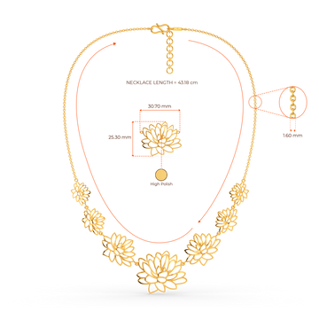 Just Like The Lotus Gold Necklaces