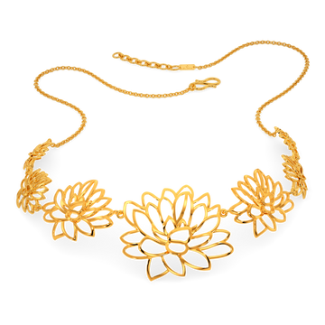 Just Like The Lotus Gold Necklaces