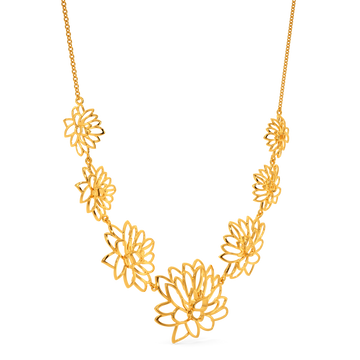 Just Like The Lotus Gold Necklaces
