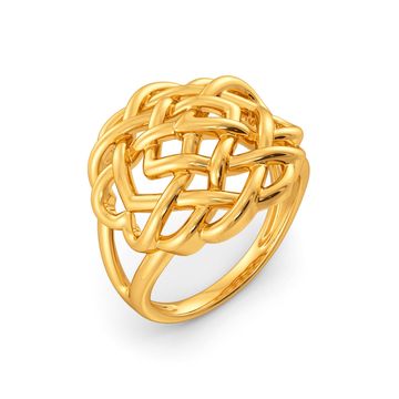 The Yarn Twist Gold Rings