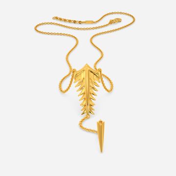 Dragon Wings Gold Necklaces