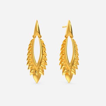 Leptoid Texture Gold Earrings