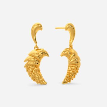 Mystical Dragon Gold Earrings