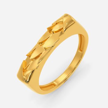 Sleek Weave Gold Rings