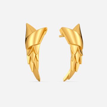 Sleek Weave Gold Earrings