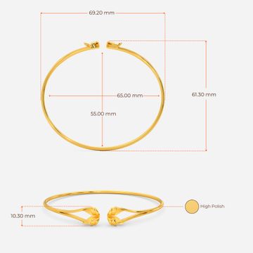 Dragon Blaze Gold Bangles