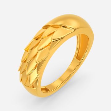 Spiny Texture Gold Rings