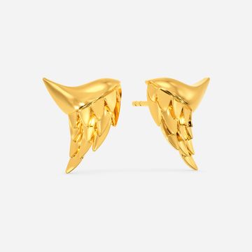 Spiny Texture Gold Earrings