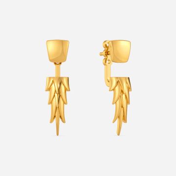 Luxuriant Scales Gold Earrings
