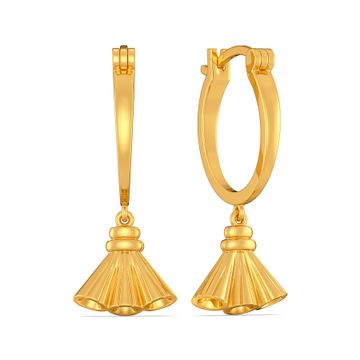 Tassel Tied Gold Earrings