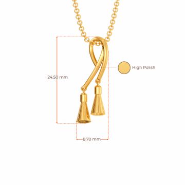 Tassel Swirls Gold Pendants