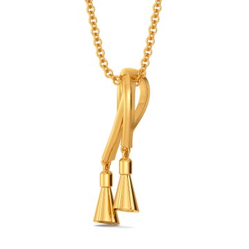 Tassel Swirls Gold Pendants